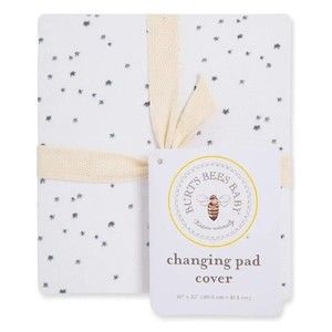 Burts Bees Baby Diaper Changing Pad Cover Starry Night 100% Organic Cotton New